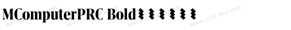 MComputerPRC Bold字体转换